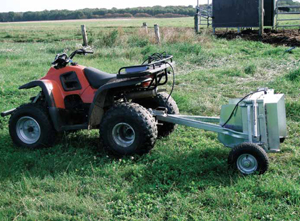 Utrustningen gör 200 mätningar per sekund och ger svar på gräshöjd och torrsubstanshalt. 