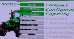 Deutz-Fahr 5120 C har en fyrcylindrig Deutz-motor på 3,6 liter som ger 119 hästkrafter och ett vridmoment på 476 Nm. Transmissionen är en semipowershift och traktorn väger 4 600 kg.  Maximalt hydralflöde är 90 liter per minut och trepunkten bak lyfter 5 410 kg.  Bränsletanken rymmer 145 liter plus 10 liter AdBlue. 