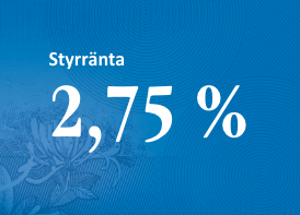 Styrräntan sänks med 0,5 procentenheter till 2,75 procent.