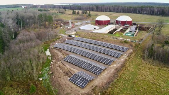 Solceller driver biogasanläggning